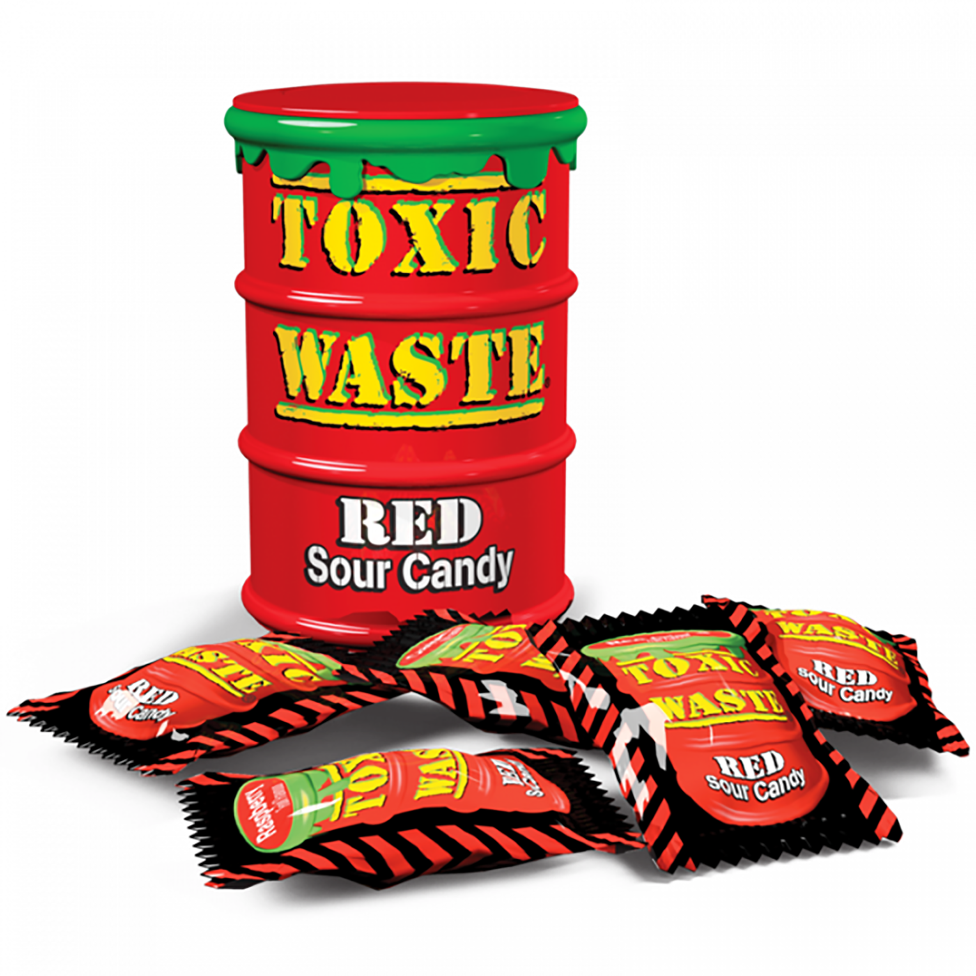Toxic Waste آبنبات ترش قوطي قرمز 42 گرم