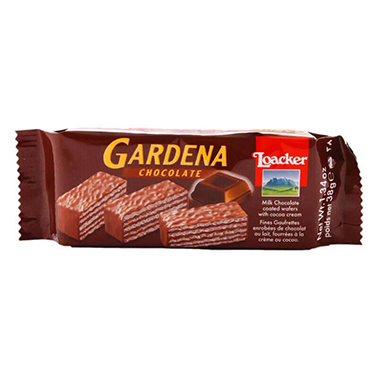 Loacker ويفر شکلاتي گاردنا 38 گرم 25*12*1