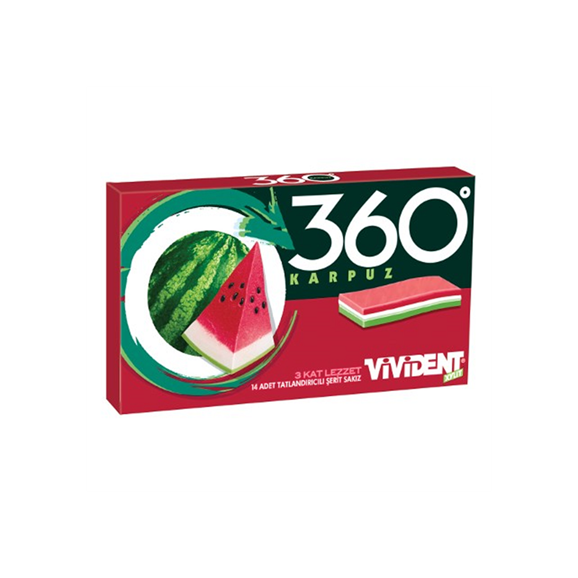 ویویدنت_ آدامس 33 گرم 360 هندوانه (18*1)