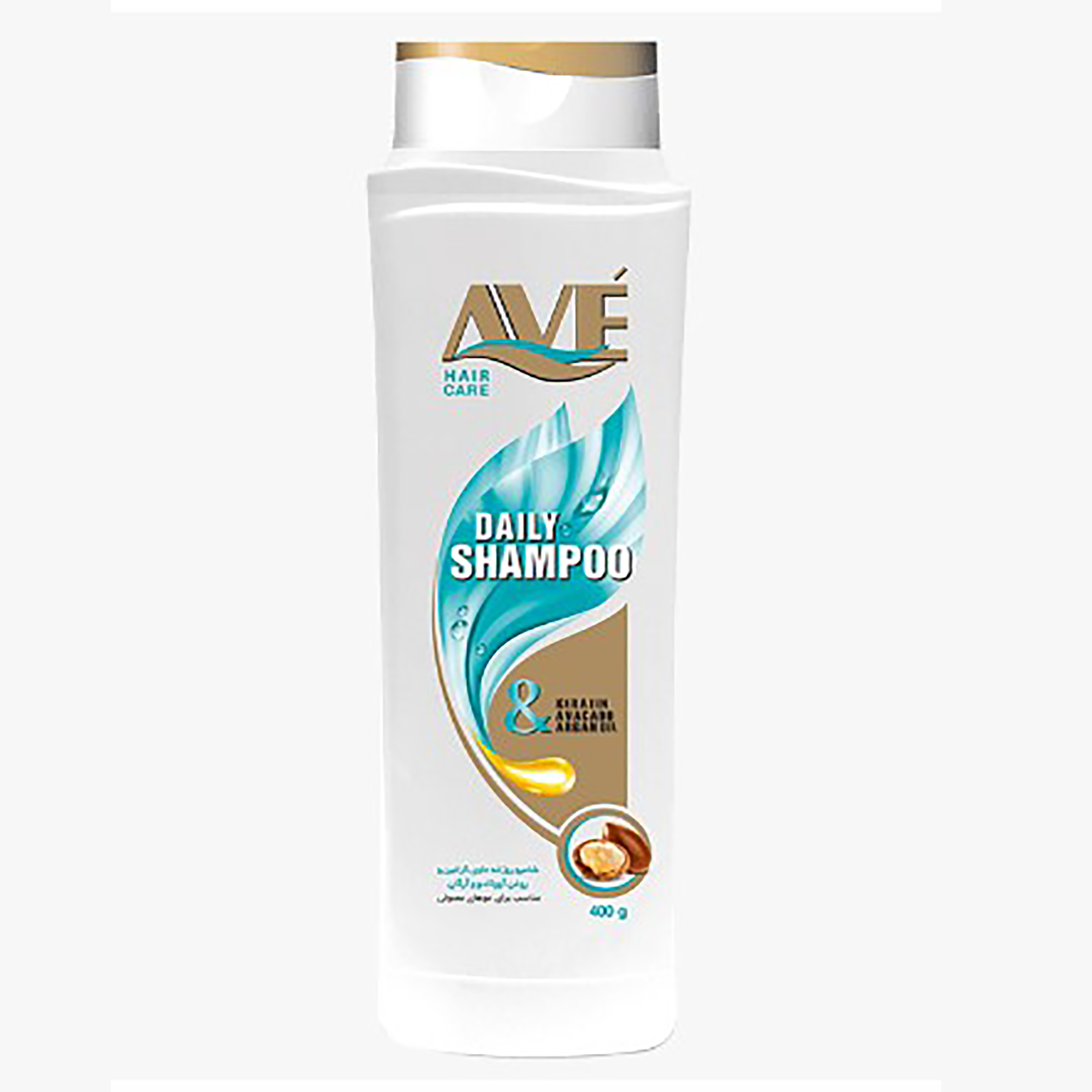 ave-شامپو سر روزانه حاوي کراتين و روغن آرگان 400ميل 12*1