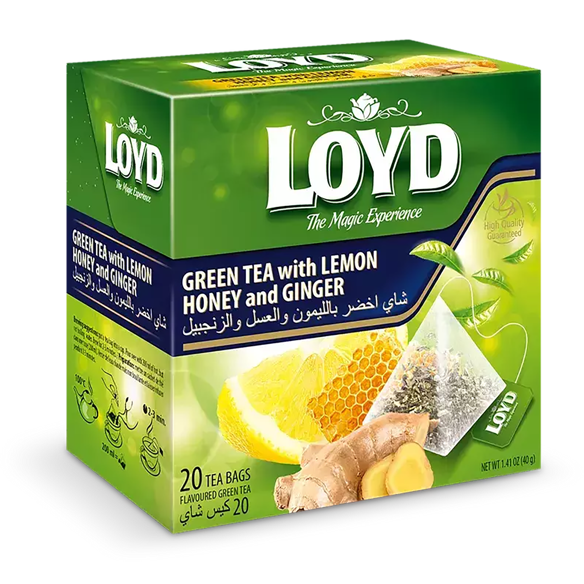 LOYD چاي سبز عسل و زنجبيل 40 گرم