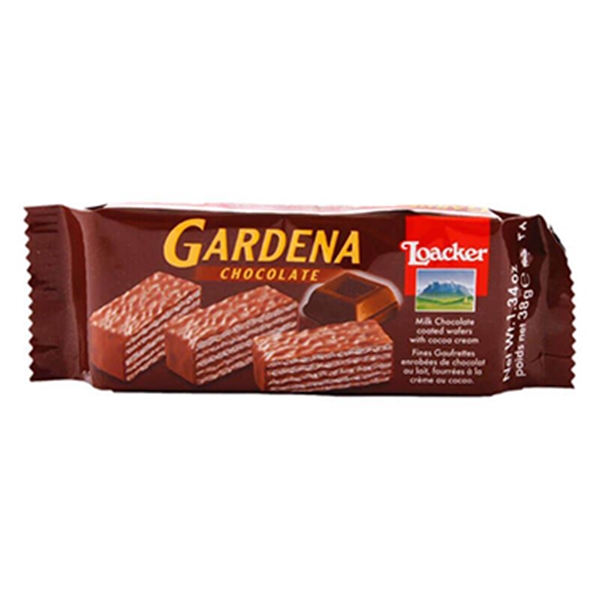 Loacker ويفر شکلاتي گاردنا 38 گرم 25*12*1