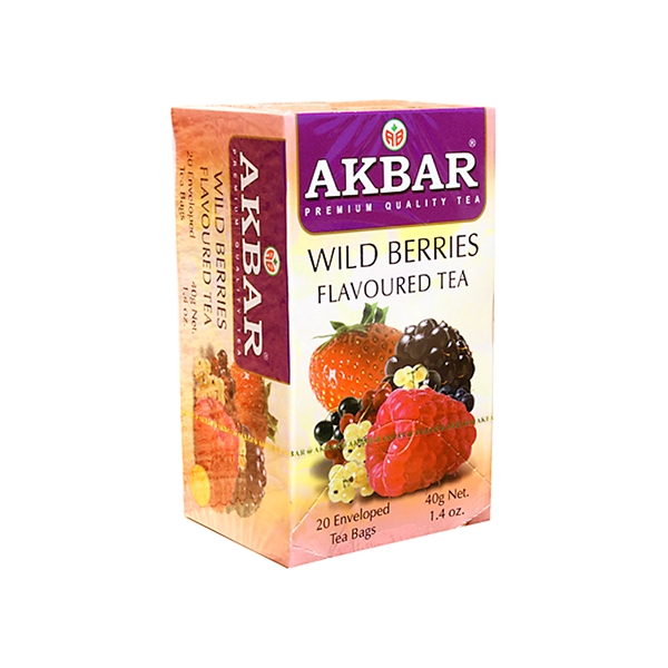 چای اکبر_ تی بگ میوه ای توت های وحشی فویلدار(20عددی) 