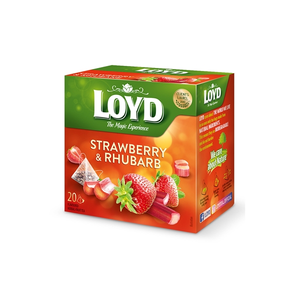 گانز_ چای میوه ای (توت فرنگی و ریواس) 20 عدد LOYD
