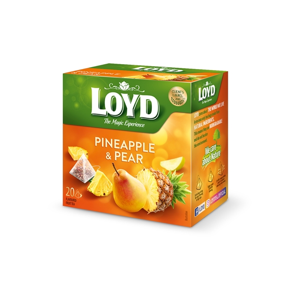 گانز_ چای میوه ای(آناناس و گلابی)20عددی LOYD