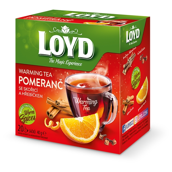 LOYD تي بگ هرمي پرتقال دارچين و ميخک 20 عددي 