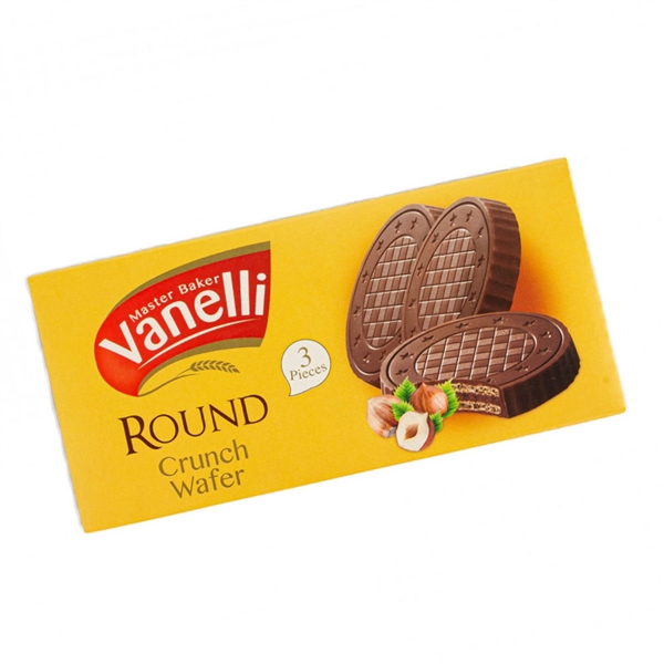 ويفر گرد فندق شکلات 20 گرم 24*1 Vanelli